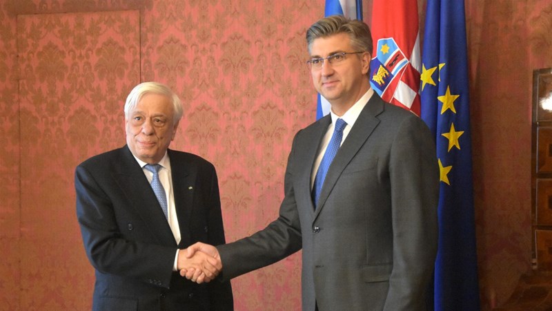 Predsjednik Vlade Plenković s grčkim predsjednikom Pavlopoulosom